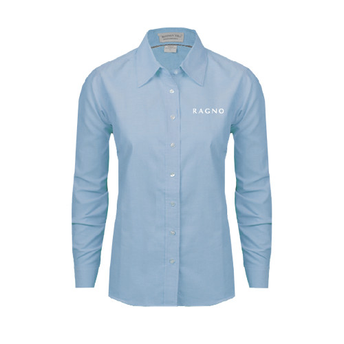 Womens Light Blue Oxford Button Down-Ragno
