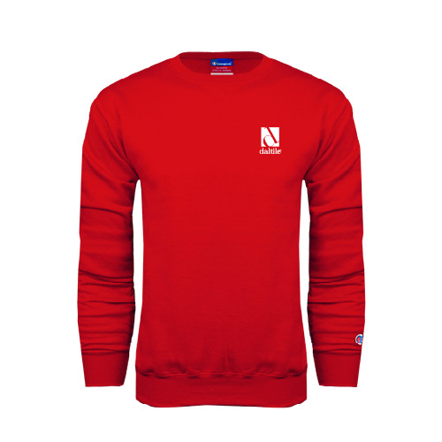 Red Fleece Crew-Daltile Stacked Logo