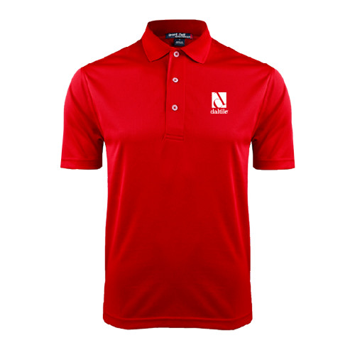 Red Dry Mesh Polo-Daltile Stacked Logo