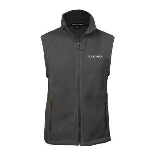 Charcoal Fleece Full Zip Vest-Ragno