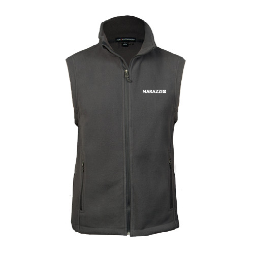 Charcoal Fleece Full Zip Vest-Marazzi