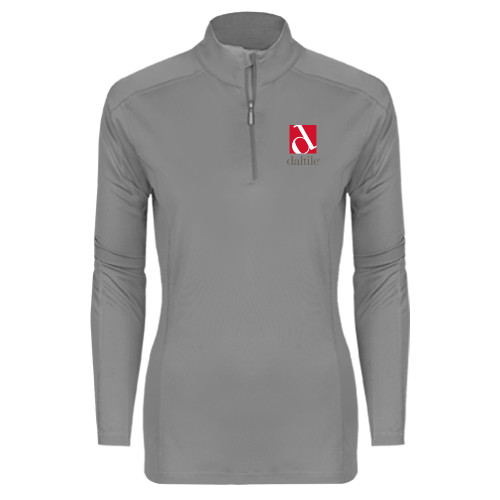 Syntrel Womens Platinum Interlock 1/4 Zip-Daltile Stacked Logo