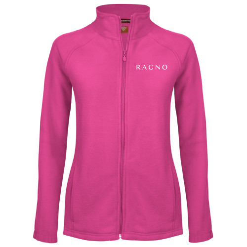 Womens Raspberry Fleece Full Zip Jacket-Ragno