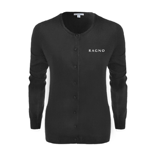 Womens Black Cardigan Sweater-Ragno