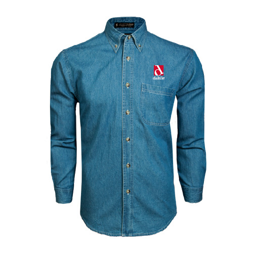 Denim Shirt Long Sleeve-Daltile Stacked Logo