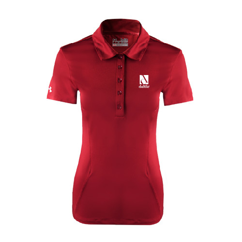 Ladies Under Armour Cardinal Performance Polo-Daltile Stacked Logo