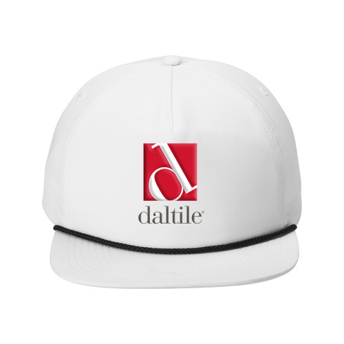 Retro White/Black Rope Cap-Daltile Stacked Logo