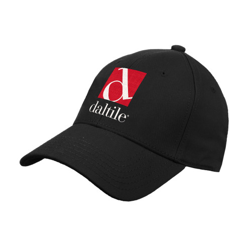 Black Structured Adjustable Pro Style Hat-Daltile Stacked Logo