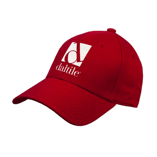 Red Structured Adjustable Pro Style Hat-Daltile Stacked Logo