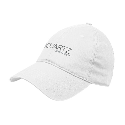 White Unstructured Adjustable Low Profile Hat-ONE Quartz Surfaces