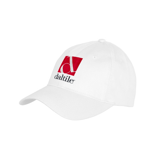 Youth White Pro Style Hat-Daltile Stacked Logo