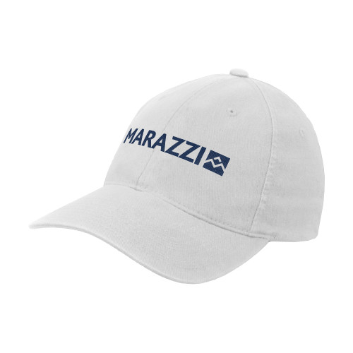 White Flexfit Structured Low Profile Hat-Marazzi