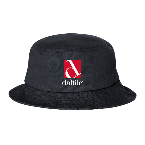 Sportsman Black Bucket Hat-Daltile Stacked Logo