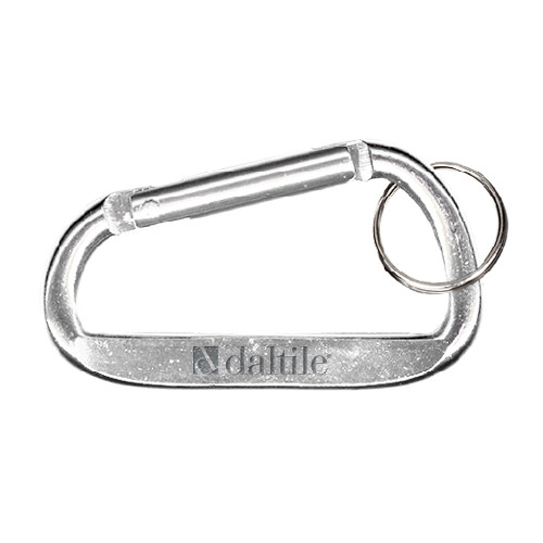 Silver Carabiner with Split Ring-Daltile Flat Logo Engraved