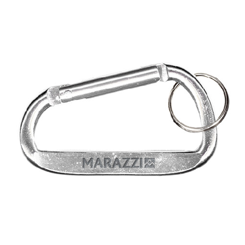 Silver Carabiner with Split Ring-Marazzi Engraved
