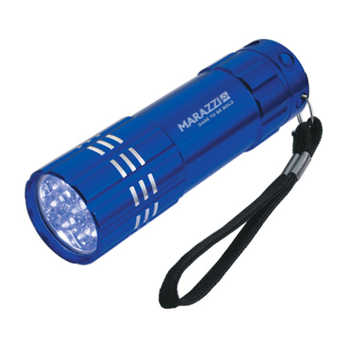 Industrial Triple LED Blue Flashlight-Marazzi Logo w/Tagline Engraved