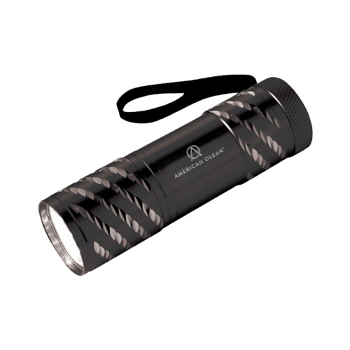 Astro Black Flashlight-American Olean Engraved