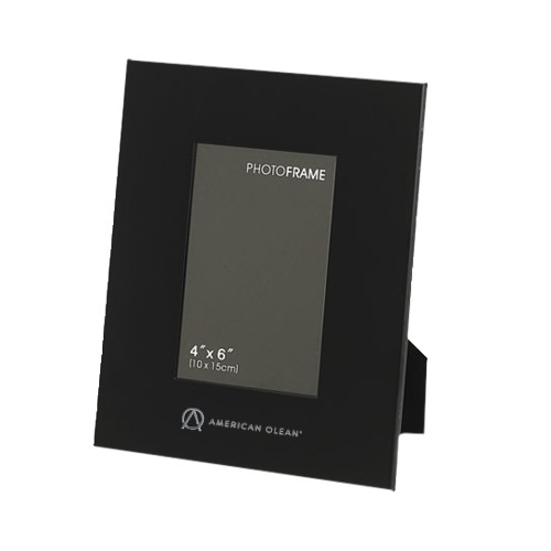 Black Metal 4 x 6 Photo Frame-American Olean Flat Engraved