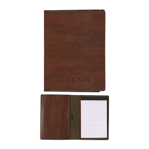 Fabrizio Brown Padfolio-Ragno Engraved