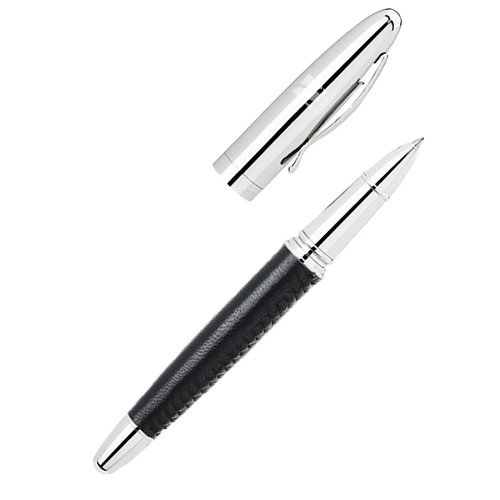 Bettoni Avante Black Rollerball Pen-Daltile Stacked Logo Engraved