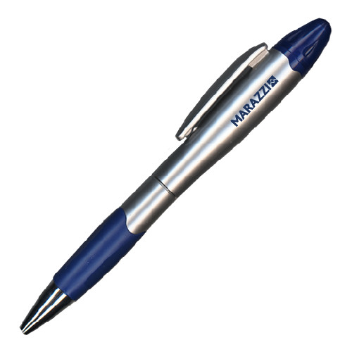 Silver/Blue Blossom Pen/Highlighter-Marazzi