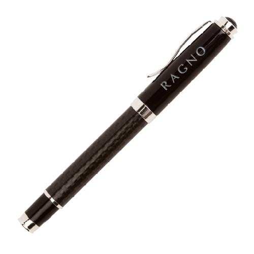 Luna Black Rollerball Pen-Ragno Engraved