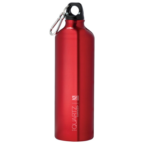 Venture Aluminum Red Bike Bottle 26oz-ONE Quartz Horizontal Engraved