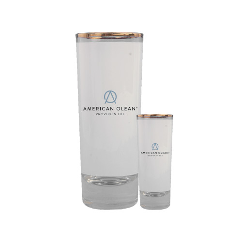 Full Color Glass Shooter 2oz-American Olean w/Tagline