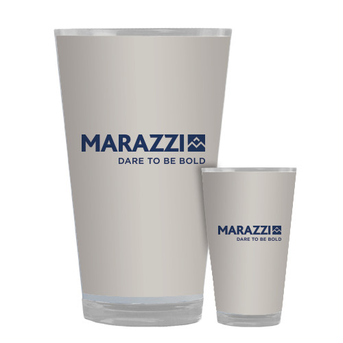 Full Color Glass 17oz-Marazzi Logo w/Tagline