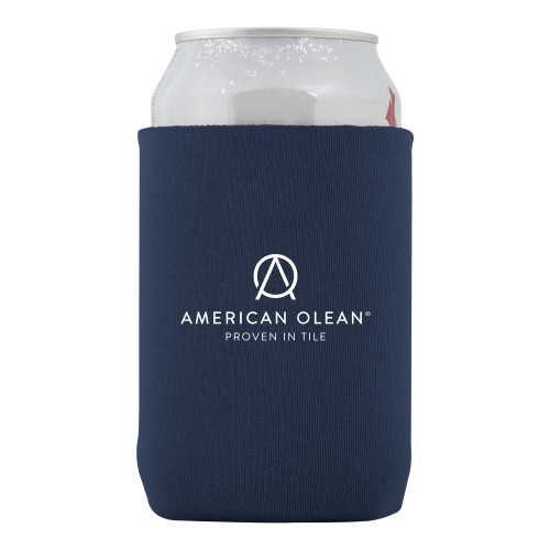Neoprene Navy Can Holder-American Olean w/Tagline