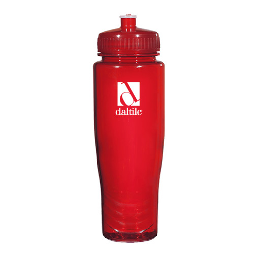 Spectrum Red Sport Bottle 28oz-Daltile Stacked Logo