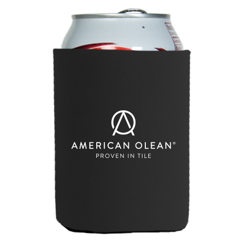 Neoprene Black Can Holder-American Olean w/Tagline