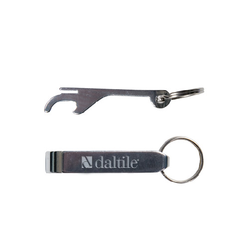Aluminum Silver Bottle Opener-Daltile Flat Logo Engraved