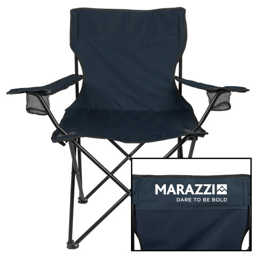 Deluxe Navy Captains Chair-Marazzi Logo w/Tagline