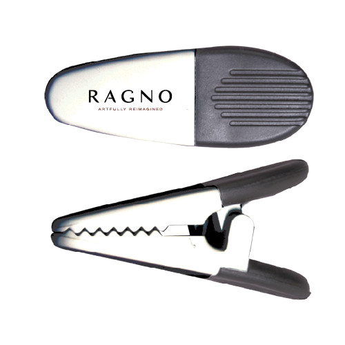 White Crocodile Clip/Magnet-Ragno w/Tagline