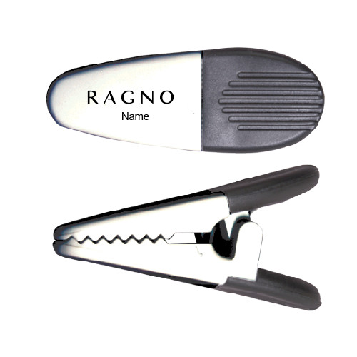 White Crocodile Clip/Magnet-Ragno