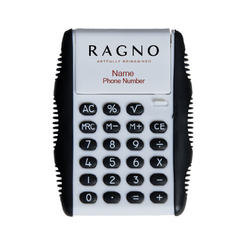 White Flip Cover Calculator-Ragno w/Tagline