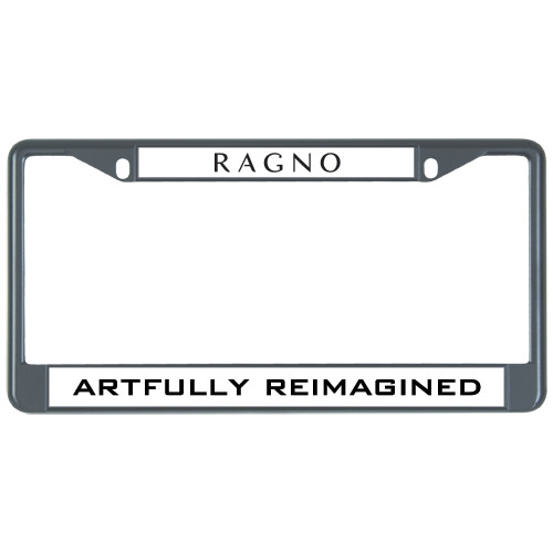 Metal License Plate Frame in Black-Ragno