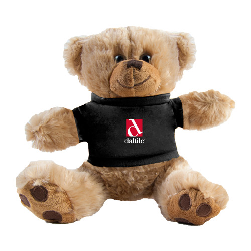 Plush Big Paw 8 1/2 inch Brown Bear w/Black Shirt-Daltile Stacked Logo