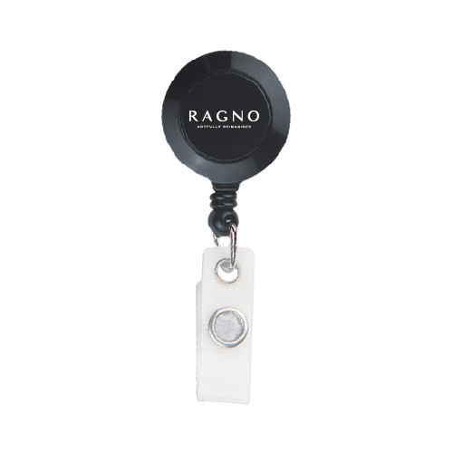 Black Retractable Badge Holder-Ragno w/Tagline