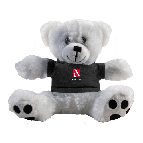 Plush Big Paw 8 1/2 inch White Bear w/Black Shirt-Daltile Stacked Logo