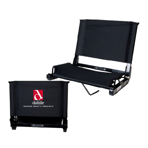 Stadium Chair Black-Daltile Stacked Logo w/Tagline