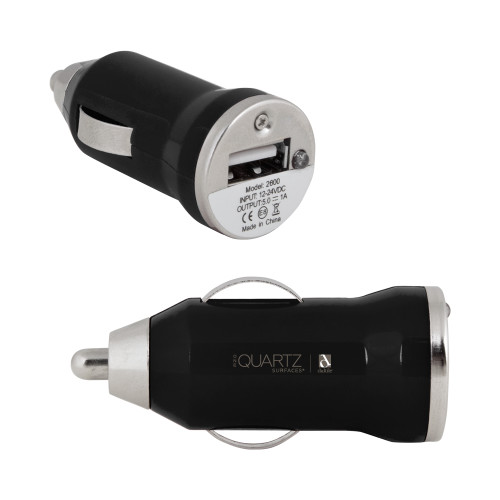 On the Go Black Car Charger-ONE Quartz Horizontal