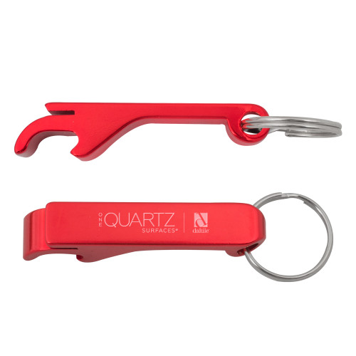Aluminum Red Bottle Opener-ONE Quartz Horizontal Engraved