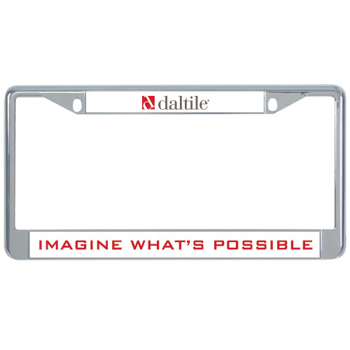 Metal License Plate Frame in Chrome-Daltile