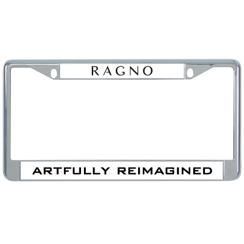 Metal License Plate Frame in Chrome-Ragno