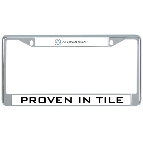 Metal License Plate Frame in Chrome-American Olean