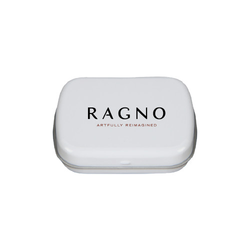 White Rectangular Peppermint Tin-Ragno w/Tagline