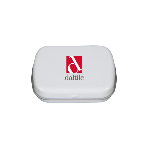 White Rectangular Peppermint Tin-Daltile Stacked Logo