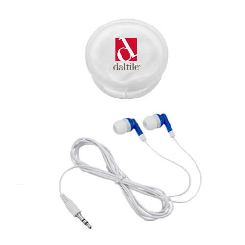 Ear Buds in White Case-Daltile Stacked Logo